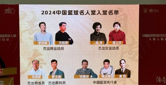 🌟2024中国篮球名人堂最终入堂名单：巩晓彬、苗立杰领衔